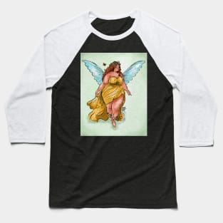 Pretty chubby spring fairy (with background) Baseball T-Shirt